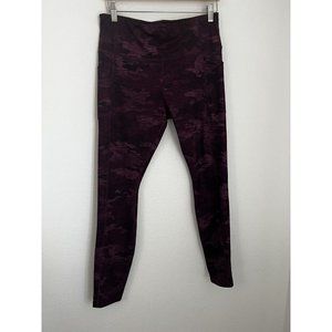 Avia Womens Core Performance Purple Camo Leggings Large 12-14 Excellent